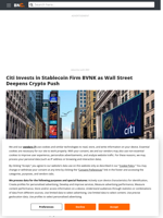 Citi Invests in Stablecoin Firm BVNK as Wall Street Deepens Crypto Push - Brave New Coin