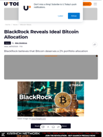 BlackRock Reveals Ideal Bitcoin Allocation