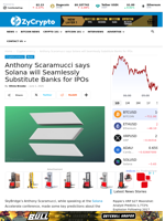 Anthony Scaramucci says Solana will Seamlessly Substitute Banks for IPOs ⋆ ZyCrypto