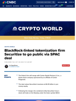  BlackRock-linked tokenization firm Securitize to go public via SPAC deal