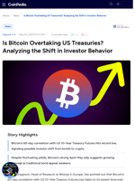 Is Bitcoin Overtaking US Treasuries? Analyzing the Shift in Investor Behavior