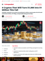 4 Cryptos That Will Turn $1,000 into $1 Million This Fall - Coinspeaker