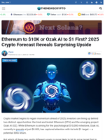 Ethereum to $10K or Ozak AI to $1 First? 2025 Crypto Forecast Reveals Surprising Upside