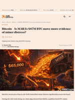 Bitcoin - Is MARA's $87M BTC move more evidence of miner distress? - AMBCrypto