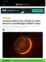 Cardano (ADA) Price: Climbs 4% After Binance Lists Midnight's NIGHT Token - CoinCentral