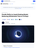 Pendle Shifts to Liquid Staking Model, Reducing Withdrawal Time to 14 Days: Guest Post by 36crypto | CoinMarketCap