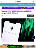 Ethereum Price Will Still Climb Above $5,000 As Long As It Holds This Level