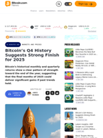 Bitcoin’s Q4 History Suggests Strong Finish for 2025 – Markets and Prices Bitcoin News
