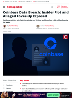 Coinbase Data Breach: Insider Plot and Alleged Cover-Up Exposed - Coinspeaker