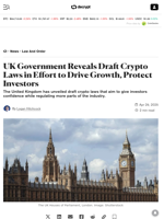 UK Government Reveals Draft Crypto Laws in Effort to Drive Growth, Protect Investors - Decrypt