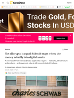 Not all crypto is equal: Schwab maps where the money actually is in digital assets
