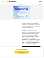 Michael Saylor: Bitcoin Is Building a Base as 'OG' Hodlers Exit and Big Money Preps