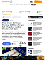 Daily Crypto Banking Is Coming: Old Glory Targets Full Integration Inside a Chartered US Bank – Featured Bitcoin News
