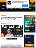 Is Bitcoin Miner Capitulation A Golden Opportunity?