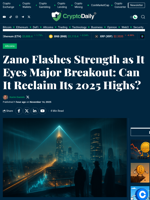 Zano Flashes Strength as It Eyes Major Breakout: Can It Reclaim Its 2025 Highs? - Crypto Daily