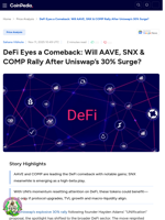 DeFi Eyes a Comeback: Will AAVE, SNX & COMP Rally After Uniswap’s 30% Surge?