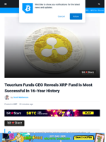 Teucrium Funds CEO Reveals XRP Fund Is Most Successful In 16-Year History | Bitcoinist.com