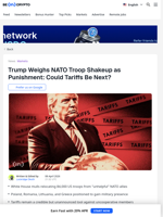 Trump NATO Troop Shift Plan Targets Unhelpful Iran War Allies