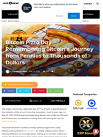 Bitcoin Pizza Day -- Remembering Bitcoin's Journey from Pennies to Thousands of Dollars | Live Bitcoin News