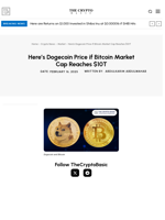 Here’s Dogecoin Price if Bitcoin Market Cap Reaches $10T
