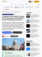 Congress Examines 8 Crypto Tax Proposals as $2T Market Faces Compliance Burden