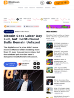 Bitcoin Sees Labor Day Lull, but Institutional Bulls Remain Unfazed – Markets and Prices Bitcoin News