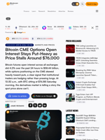 Bitcoin CME Options Open Interest Stays Put-Heavy as Price Stalls Around $76,000
