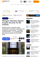 Morgan Stanley Opens Crypto Access to All Clients – News Bytes Bitcoin News