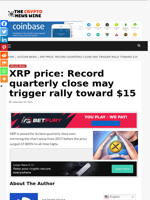 XRP price: Record quarterly close may trigger rally toward $15 - The Crypto News Wire
