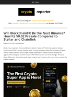 BlockchainFX Presale at $0.02 vs Stellar and Chainlink 2025