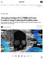 Attacker Swipes $4.5 Million From Credix Using Unbacked Stablecoins - Decrypt