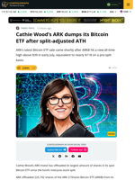 ARK Sells Bitcoin ETF, Coinbase Shares Amid New BTC Highs