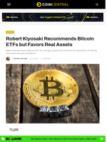 Robert Kiyosaki Recommends Bitcoin ETFs but Favors Real Assets - CoinCentral