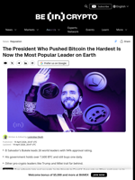 Bukele Leads Global Approval Ratings as Bitcoin President