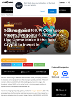 Solana Eyes $169, Pi Coin Loses Steam, Dragoin’s 6,700% ROI & Live Game Make It the Best Crypto to Invest In | Live Bitcoin News