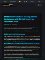 BNB Price Prediction: Testing $1,000 Resistance with $1,200 Target by December 2025 - Blockchain.News