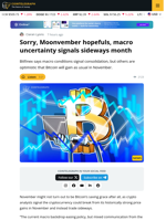 Bitcoin May Not Deliver Moonvember As Hoped: Analysts