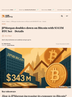 JPMorgan doubles down on Bitcoin with $343M BTC bet - Details - AMBCrypto