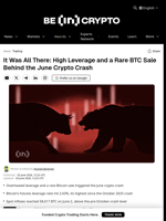 It Was All There: High Leverage and a Rare BTC Sale Behind the June Crypto Crash