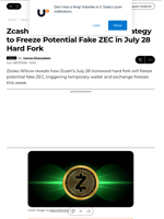 Zcash Founder Zooko Reveals Strategy to Freeze Potential Fake ZEC in July 28 Hard Fork - U.Today