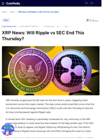 XRP News: Will Ripple vs SEC End This Thursday?