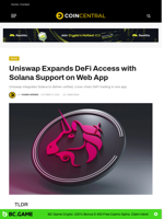 Uniswap Expands DeFi Access with Solana Support on Web App