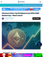 Ethereum Enters Top 30 Global Assets With $416B Market Cap – What’s Next?