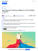 3 Altcoins Trending in Nigeria This Week