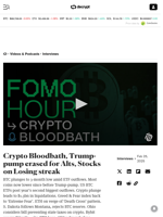 Crypto Bloodbath, Trump-pump erased for Alts, Stocks on Losing streak - Decrypt