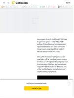 DL Holdings Buys $41M of Equipment to Become Hong Kong’s Biggest Public Bitcoin Miner