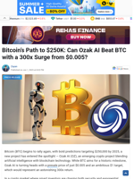 Bitcoin’s Path to $250K: Can Ozak AI Beat BTC with a 300x Surge from $0.005?