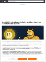 Gemini's Dogecoin Price Prediction: AI Calls Out Maxi Doge as Next Crypto to Explode