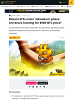 Bitcoin Gets $90K Calls Amid a ‘Slowdown’ in ETF Inflows