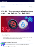 SEI & SUI Prices Approaching Key Resistance Levels—How High Can They Go in 2025?